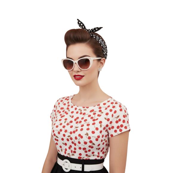 Guess Wm's Transparent White Brown Gradient Cat Eye 1950s Retro  Sunglasses NWT - Picture 1 of 3